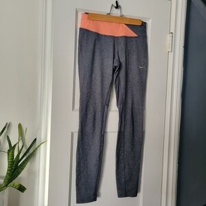 Nike Gray and Coral DriFit Leggings